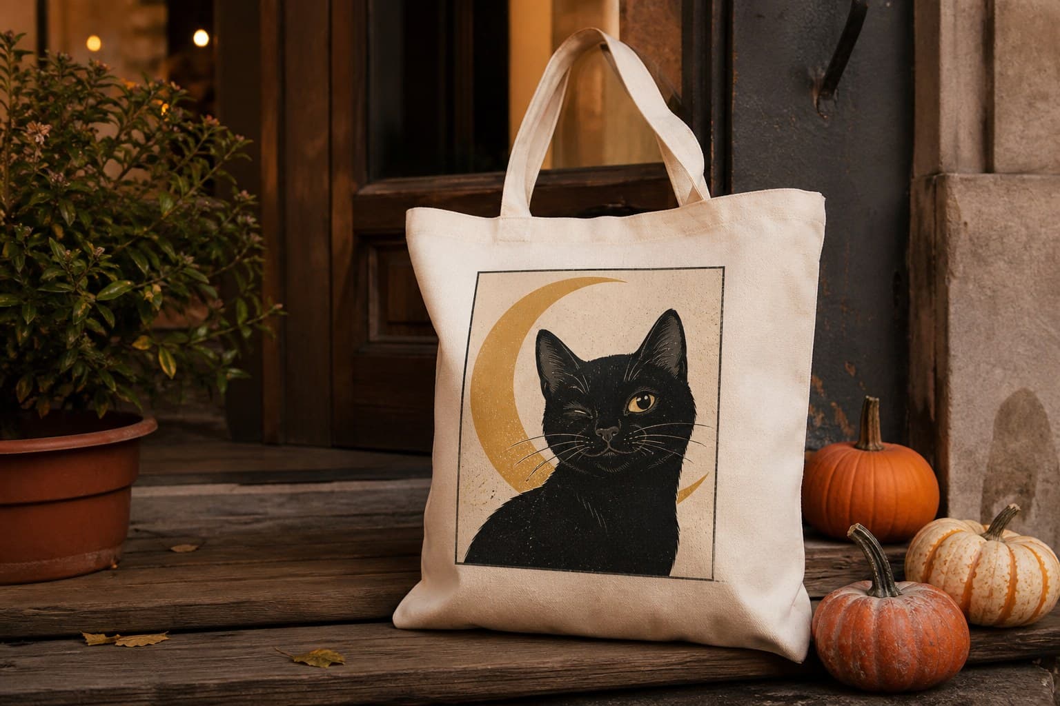 Boo Basket Tote, lifestyle mockup