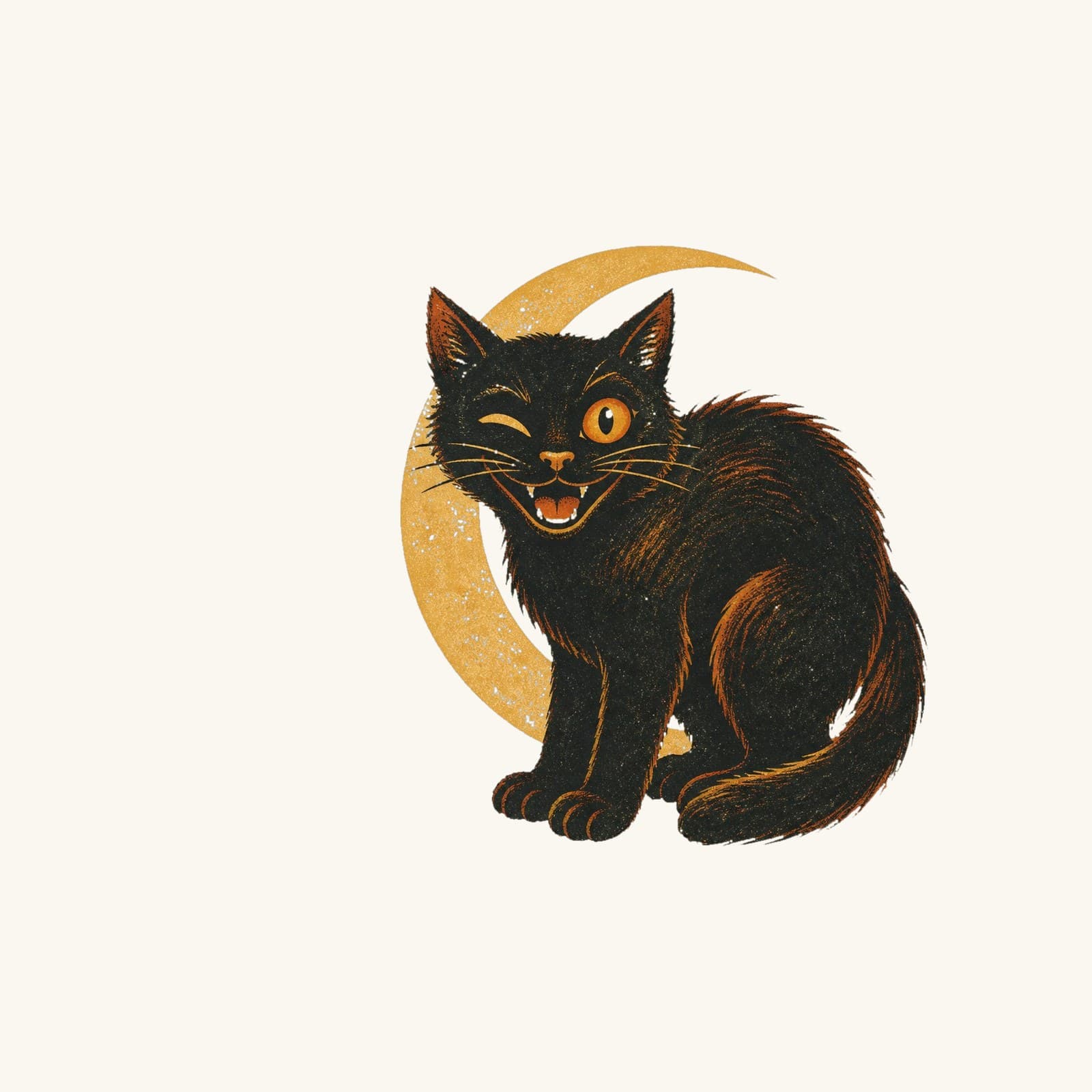 Night Watch Coasters. Night Watch coaster, glossy face with drugstore black-cat print