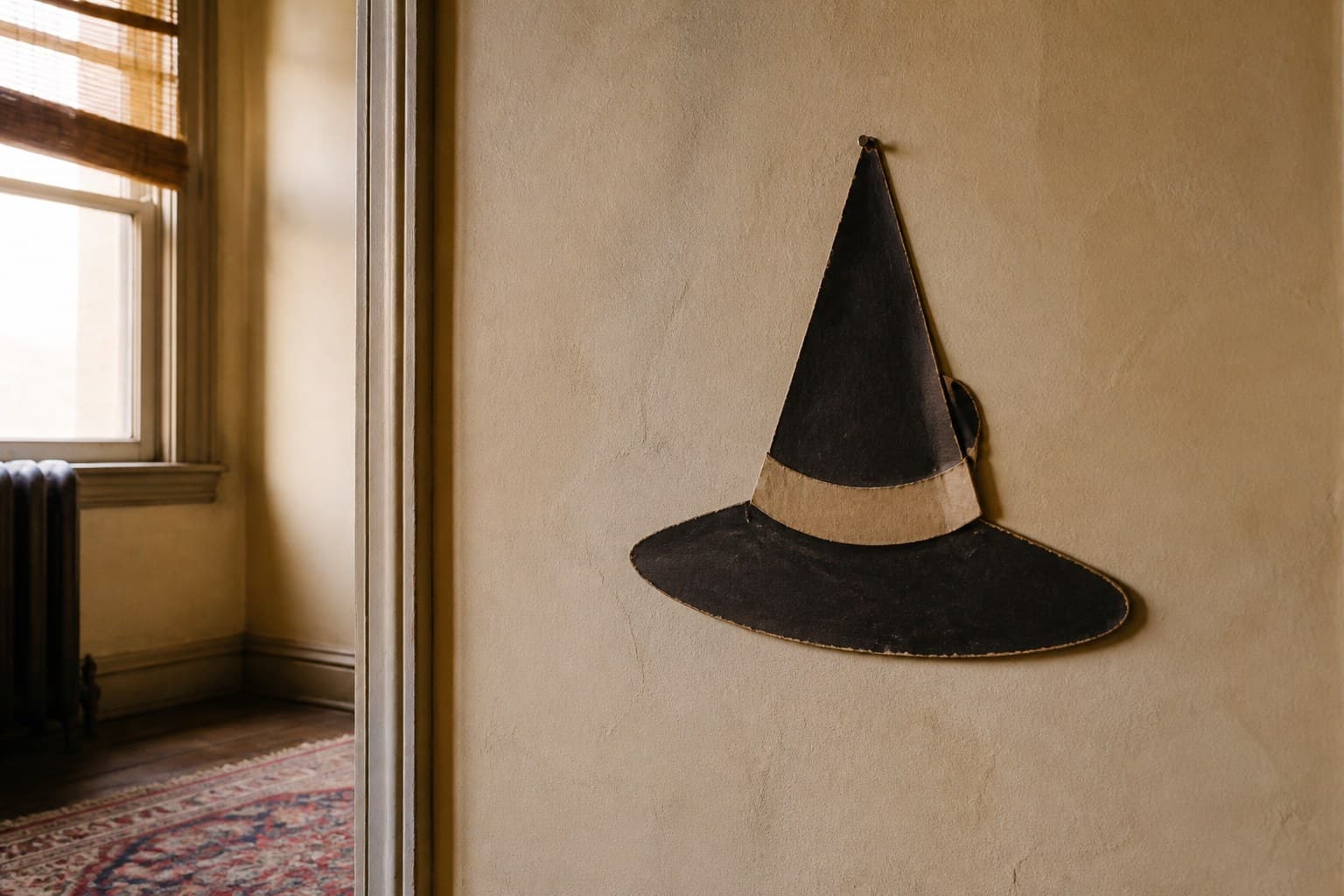 The Brim vintage witch-hat wall piece, lifestyle